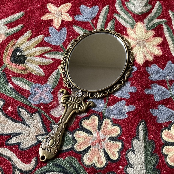 Vintage Bath Gold Rose Handheld Mirror Poshmark